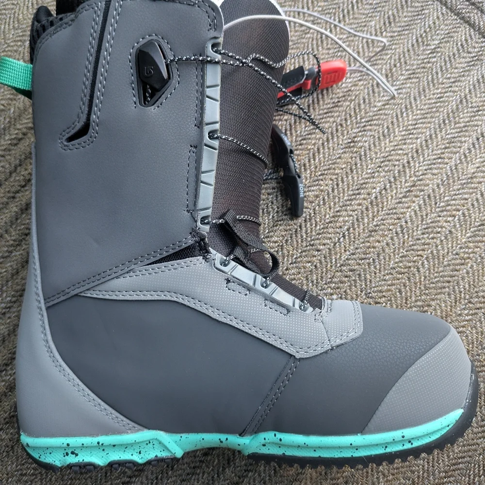 Burton Gray Black Teal Snowboard Boot